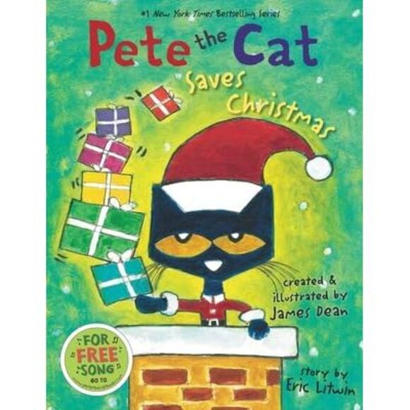 Pete the Cat Saves Christmas: Includes Sticker Sheet! a Christmas Holiday Book f - Picture 3 of 3